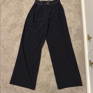 Black Wide-Leg Alo Trousers